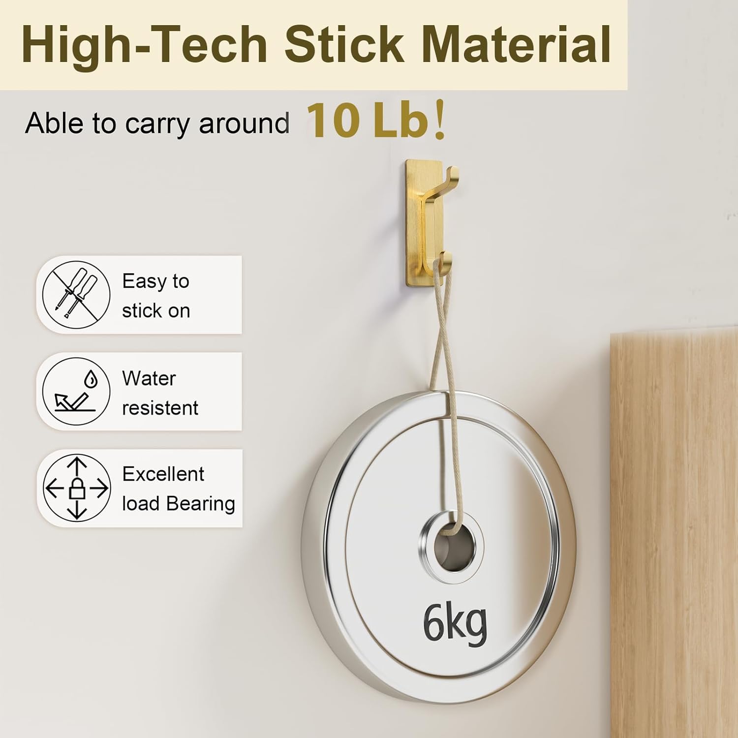 Josmimic - Adhesive Towel Hooks Perfect for Everyday Use