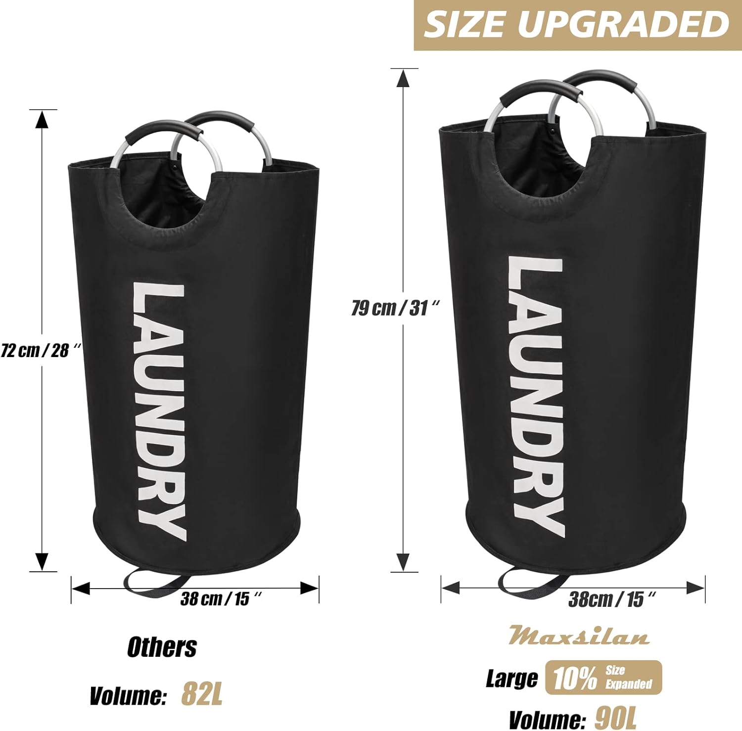 Maxsilan Durable 90L Large Laundry Basket