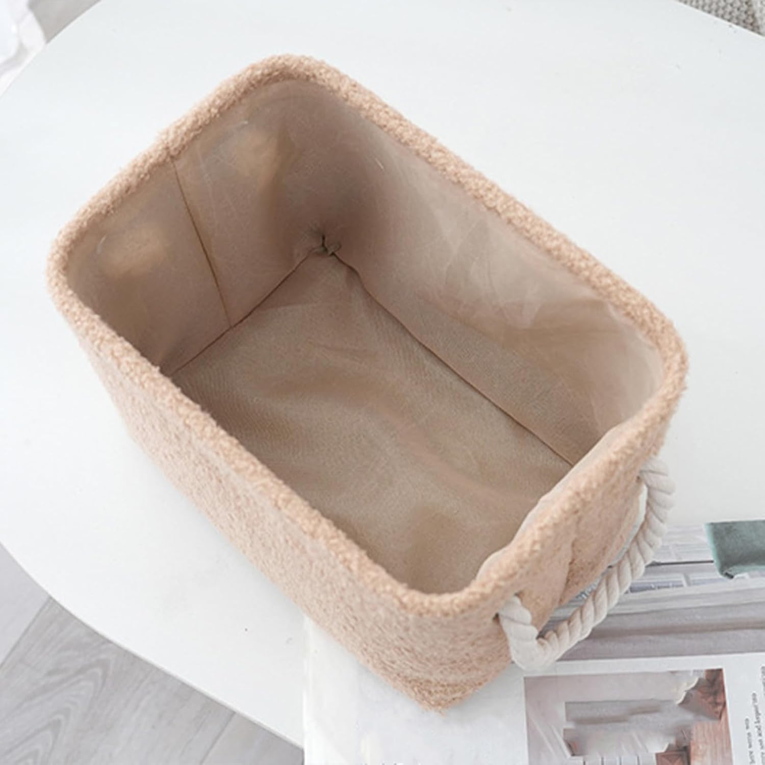 Plush Storage Basket Bathroom Living Room