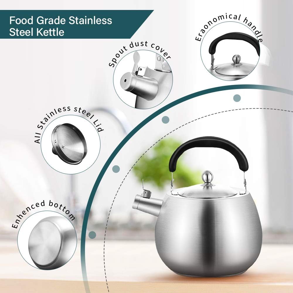 4L Heavy Duty Stainless Steel 304 Tea Kettle