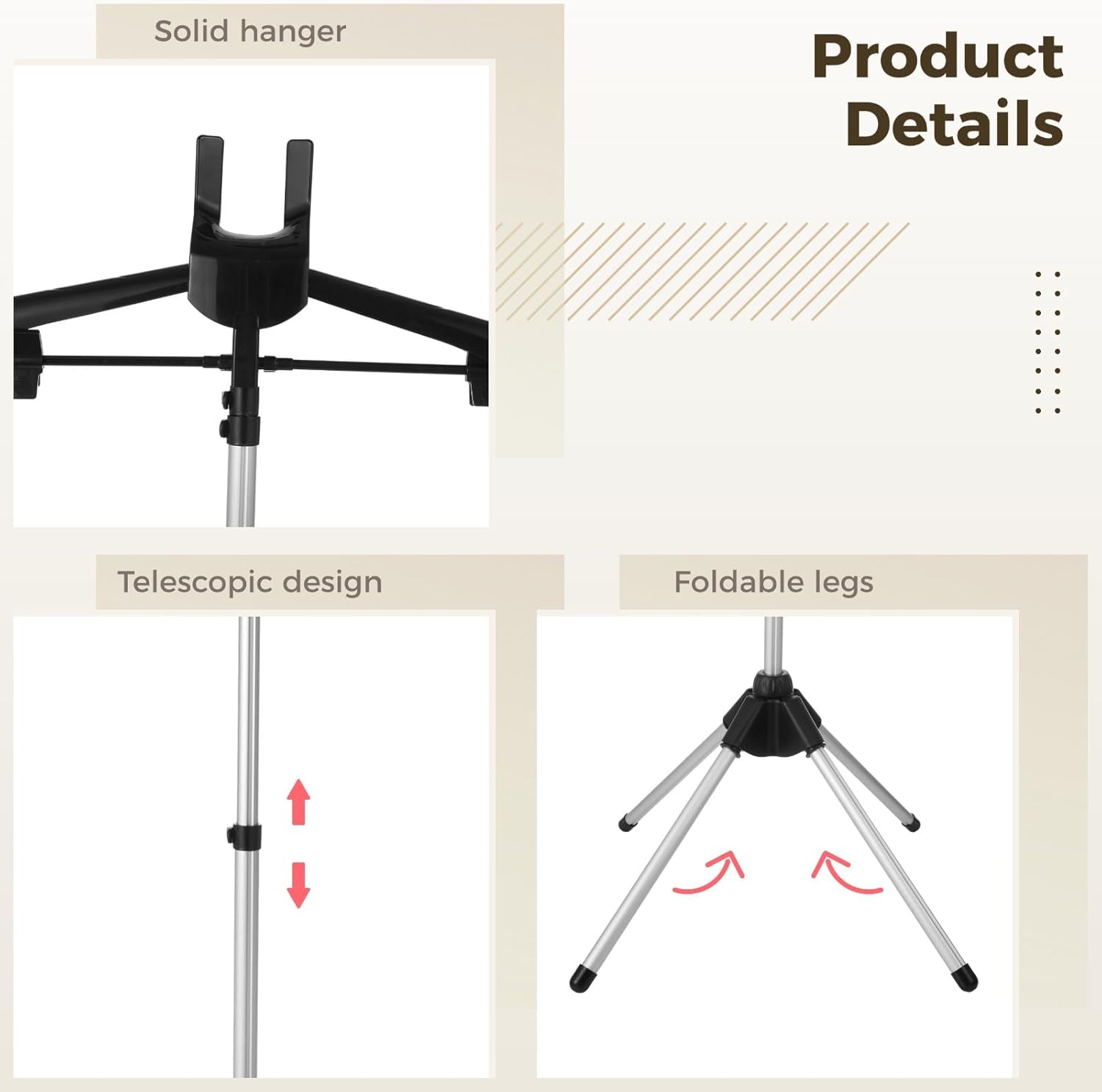 Sturdy Foldable Garment Clothes Rack Cosyoo
