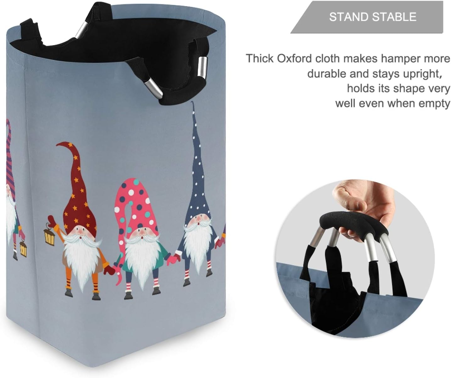 Foldable Christmas Gnomes Laundry Basket