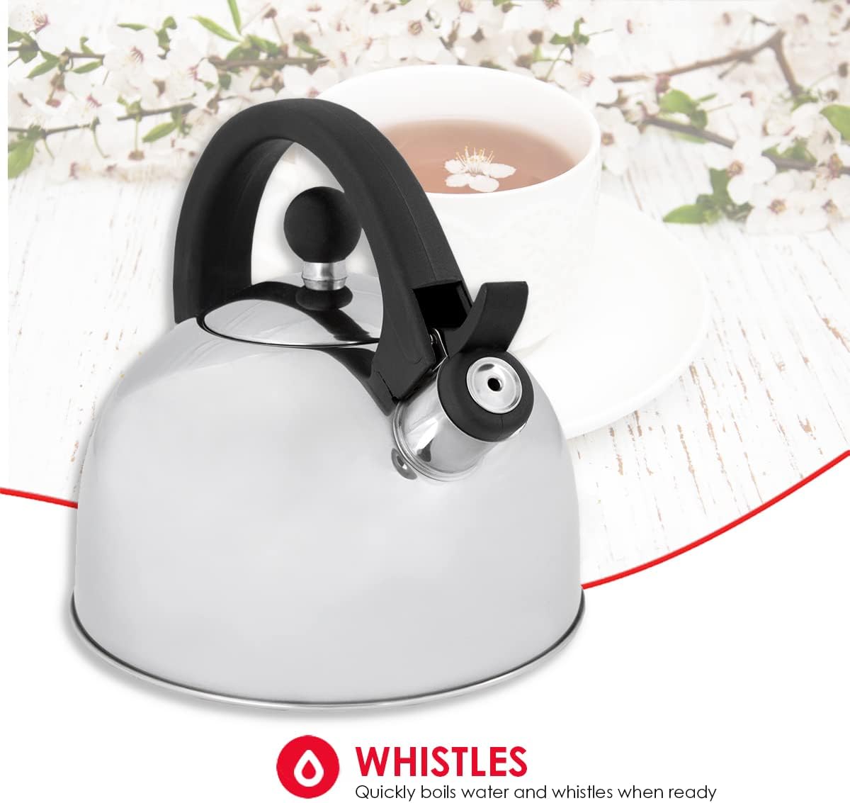 Quick-Boil Silver Tea Kettle 85x75