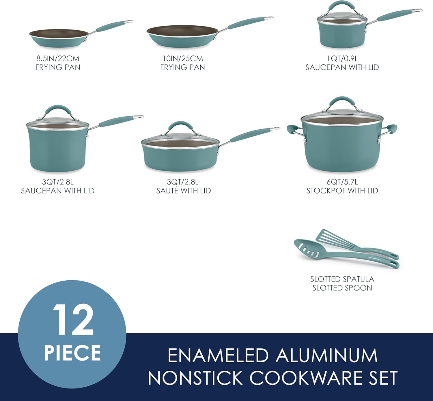 Rachael Ray Cucina Cookware Set Durable Easy to Clean