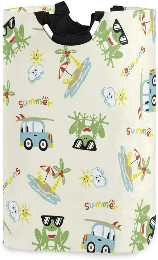 Funny Summer Laundromat Bucket for Kids with Durable Handles