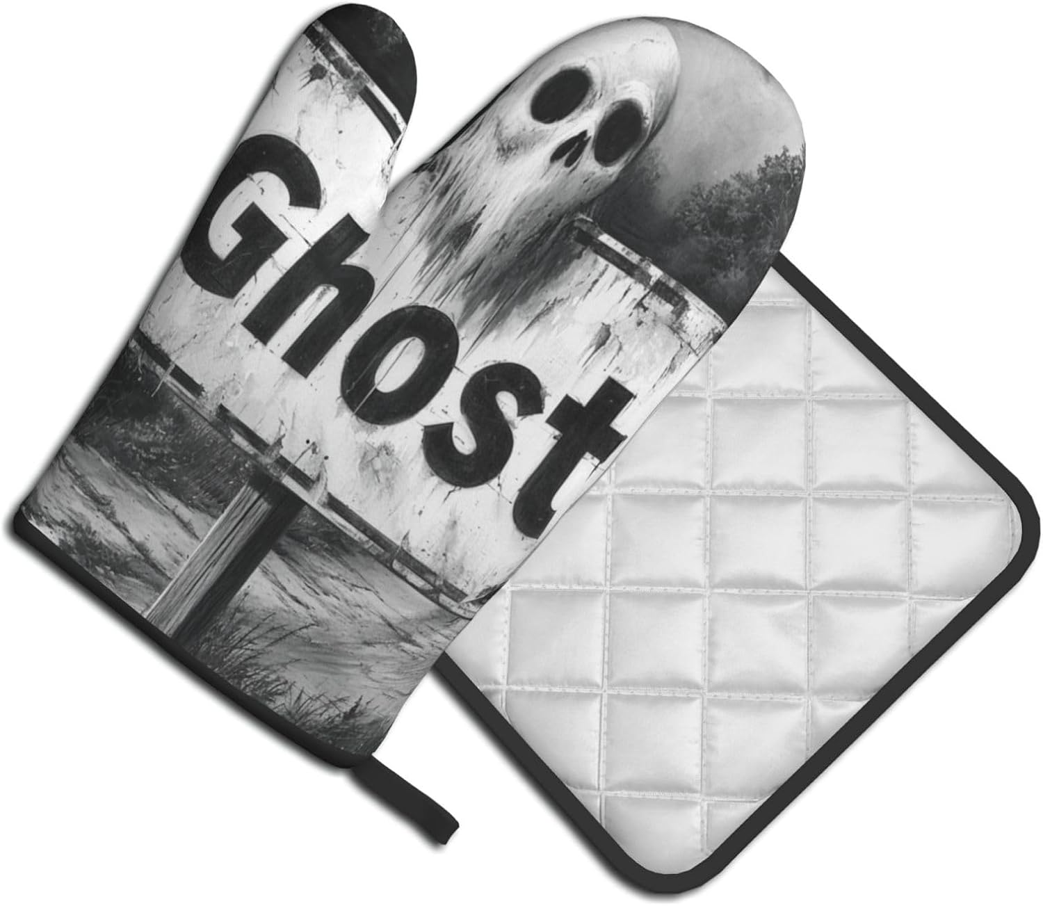 Vendhui Halloween Oven Mitts Heat Resistance Personalized Design