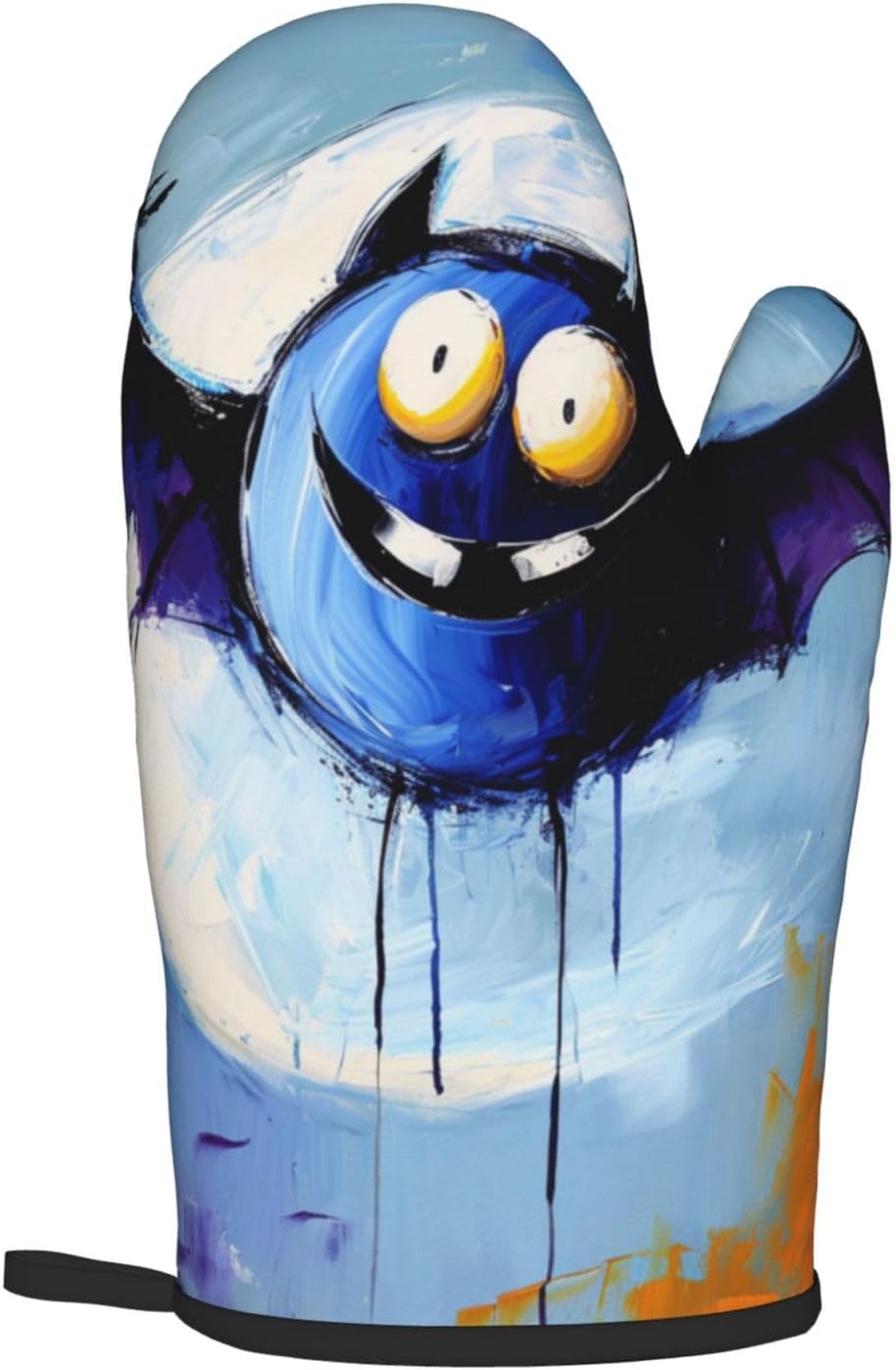 Halloween Bat Graffiti Oven Mitts Set
