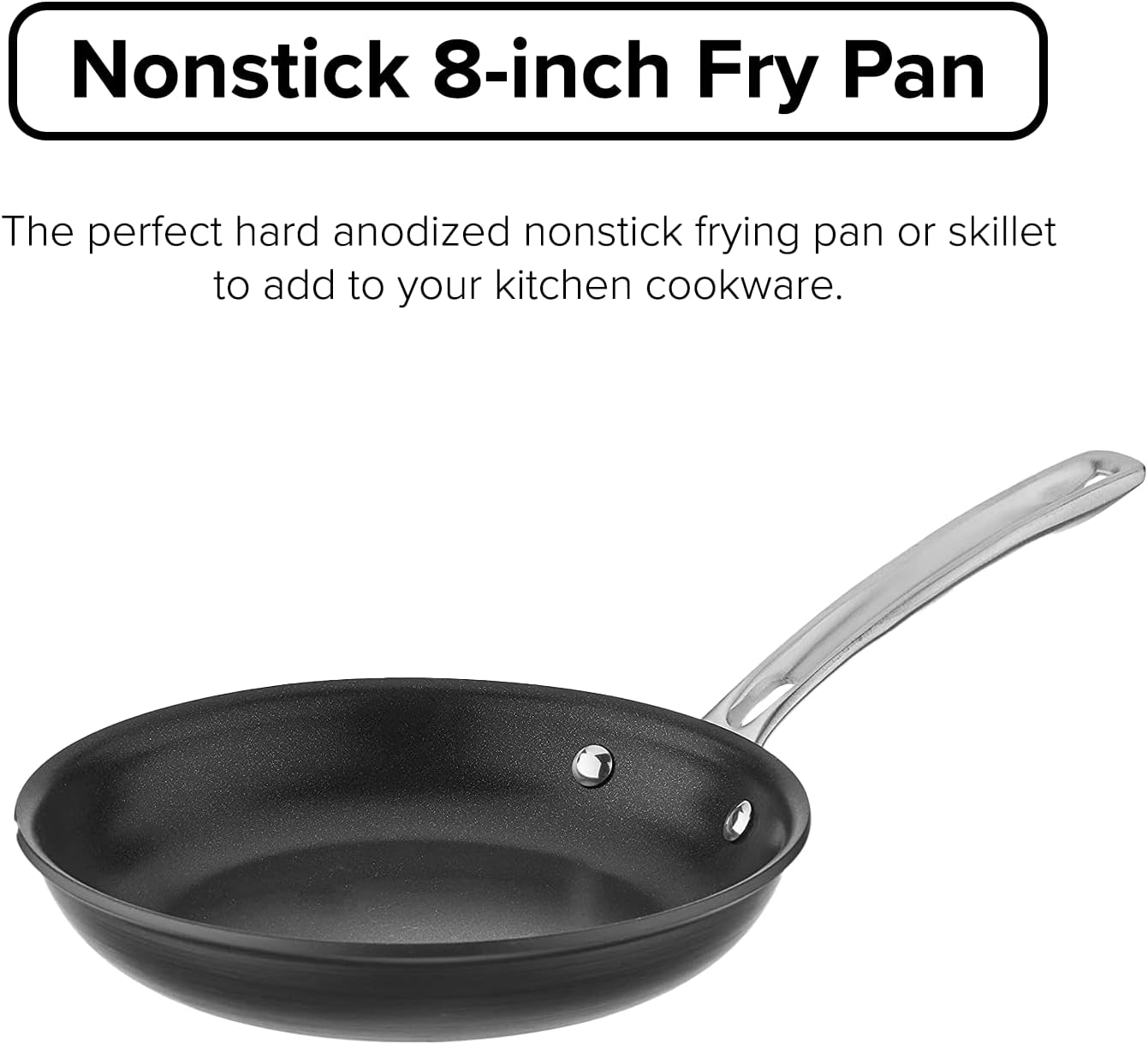 Viking Non-Stick Frying Pan 8-Inch Hard Anodized Aluminum Gray Flattered