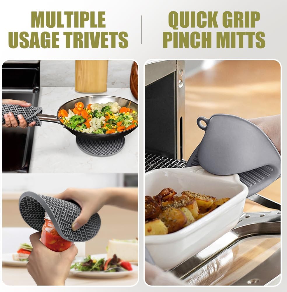 RoRecay Oven Mitt Potholder Set for Baking