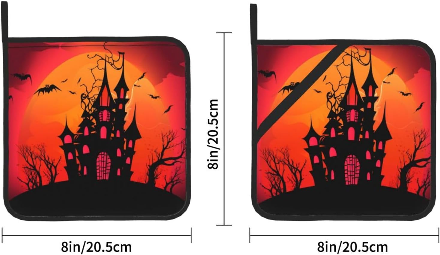 Halloween Potholders for Cooking 2-Piece Set