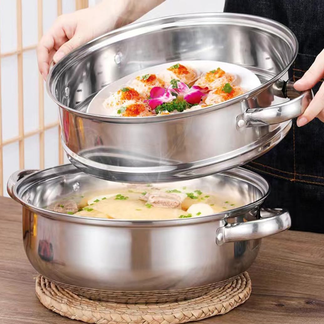 Premium 188 Stainless Steel Steamer Pot for Cooking Durable Multi-Purpose