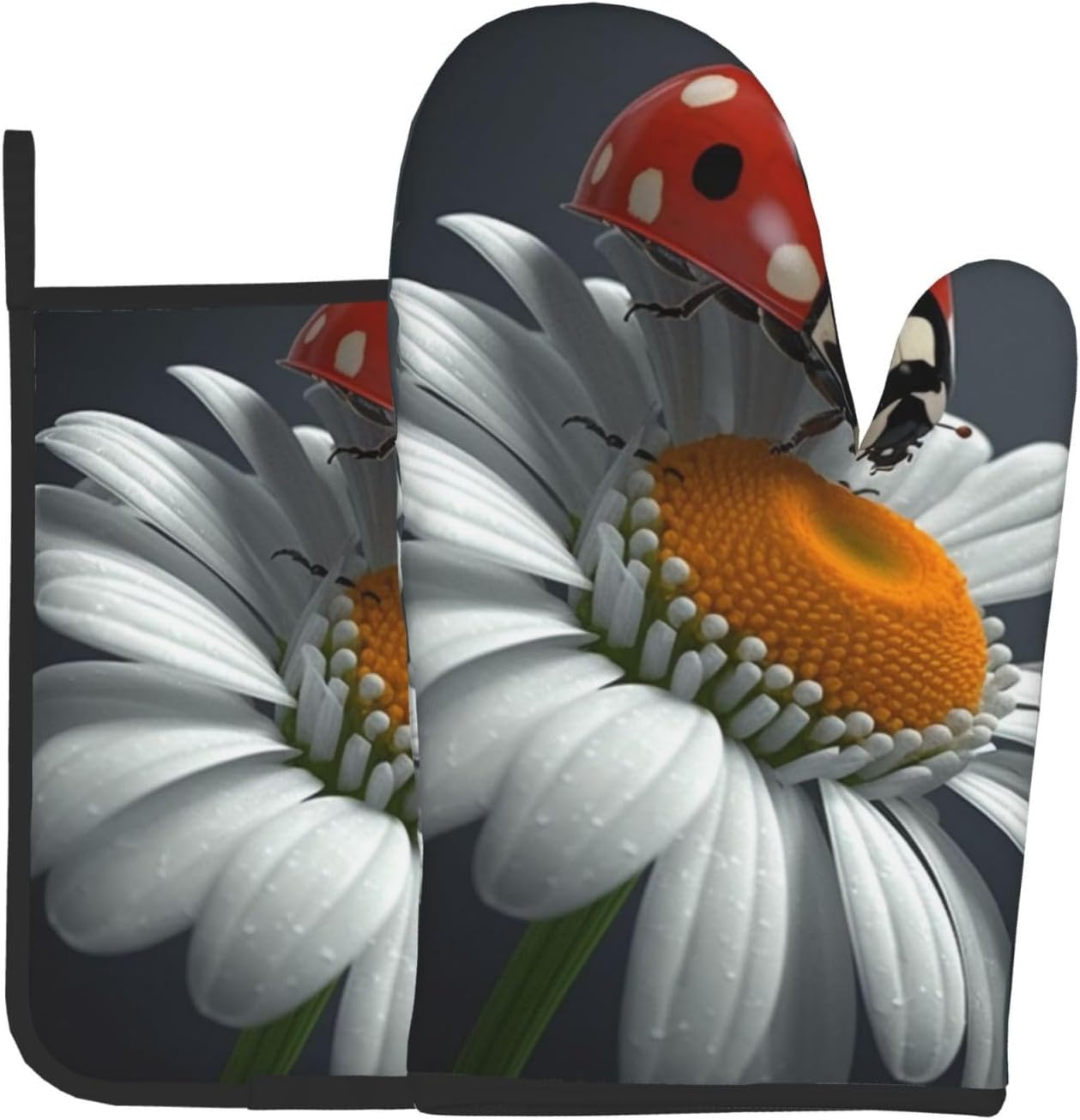Cute Ladybug Oven Mitt Set