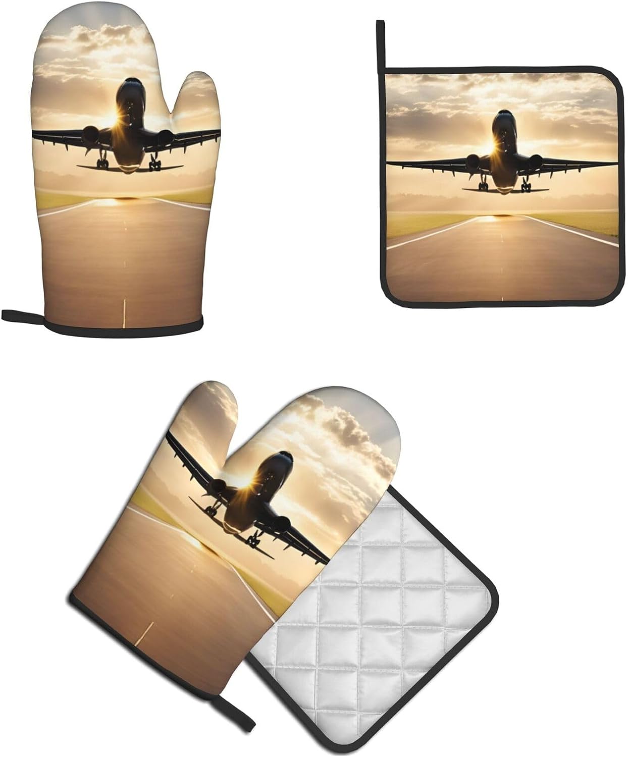 Oven Mitts Pot Holders - Durable Heat-Resistant Pairs
