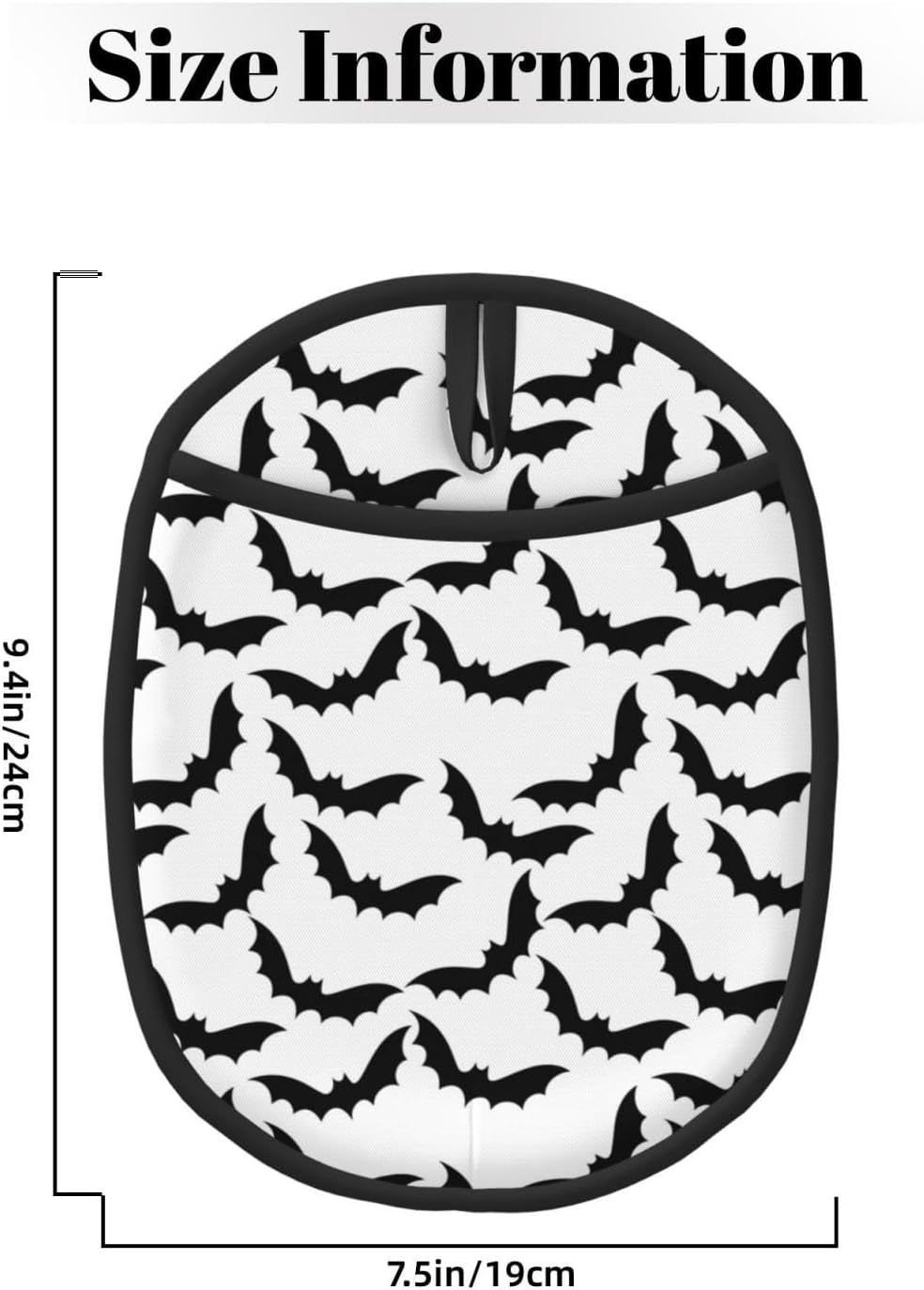 Halloween Black Cool Bat Pot Holder