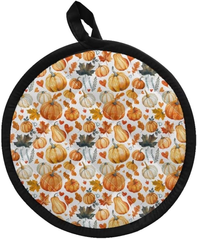 Kuiaobaty Pumpkin Potholders with Pockets Halloween Hot Pads