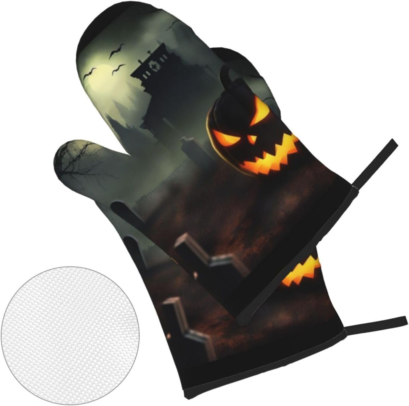 Halloween Horror Oven Mitts and Pot Holder Set of 4