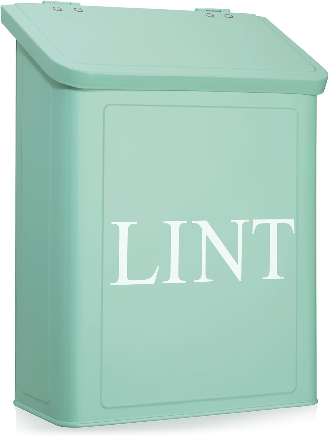 Calindiana Modern Farmhouse Metal Lint Bin 10L Mint Space-Saving Storage Solution