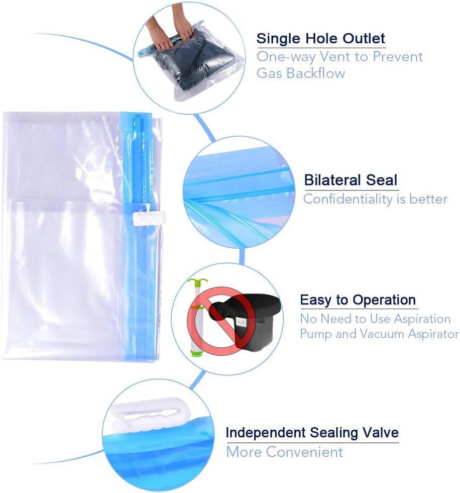 10-Piece Vacuum Storage Travel Bag Ease