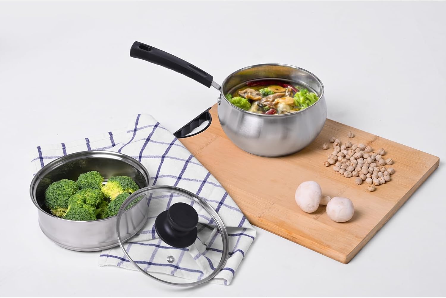 Meet the Esie Houzie 15QT Stainless Steel Saucepan - Your Perfect Kitchen Companion