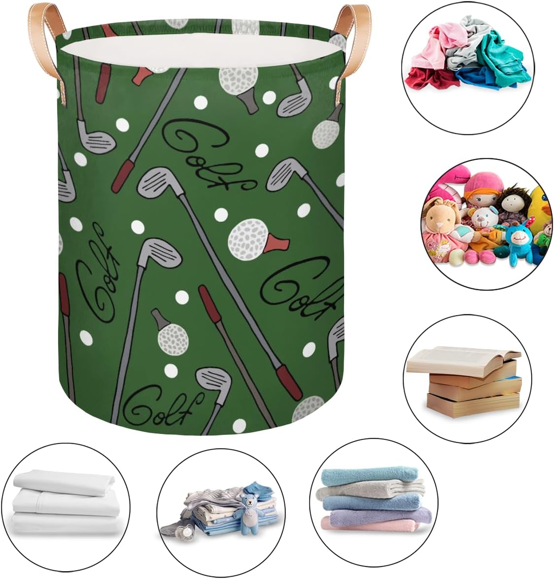 Large Collapsible Laundry Basket with Handle for Storage