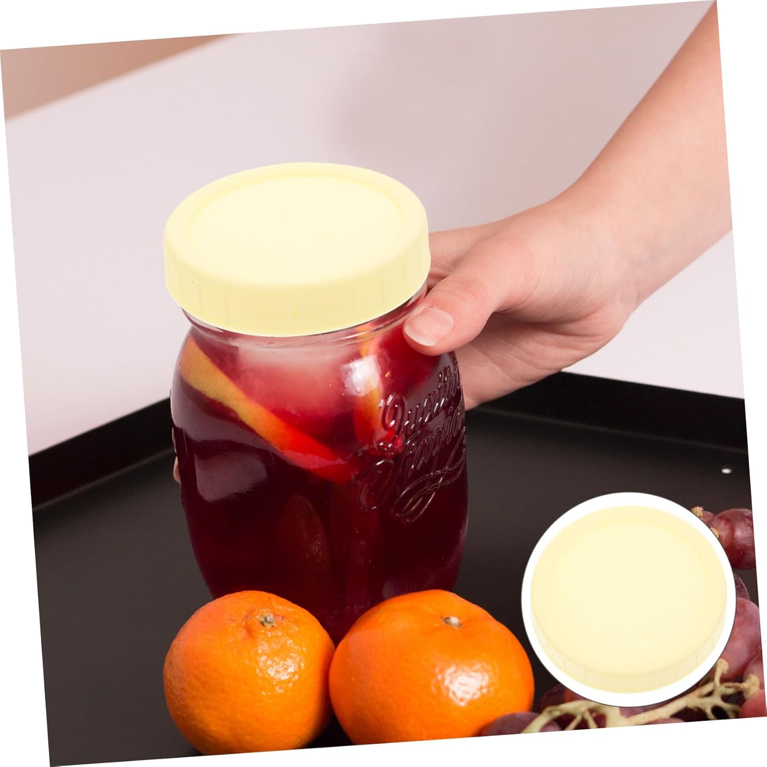 10 Reusable Mason Jar Lids Wide Mouth Threaded Seal Fresh Preserving