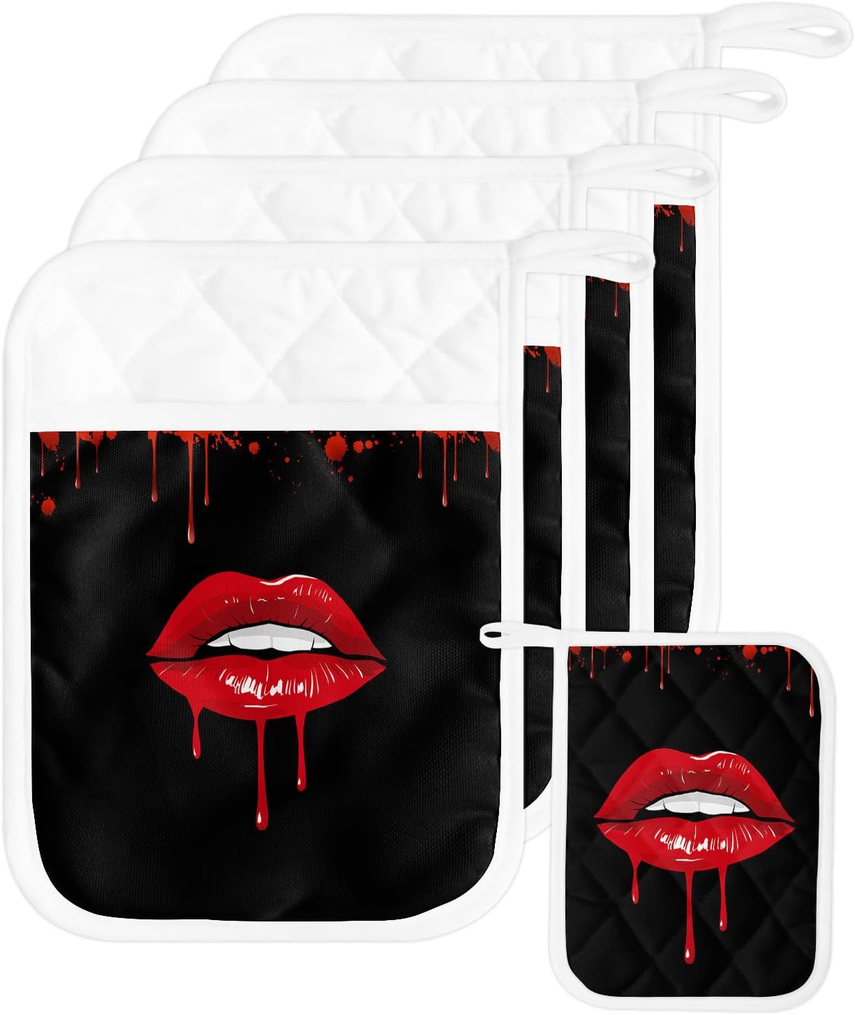 Halloween Blood Potholders Set of 5