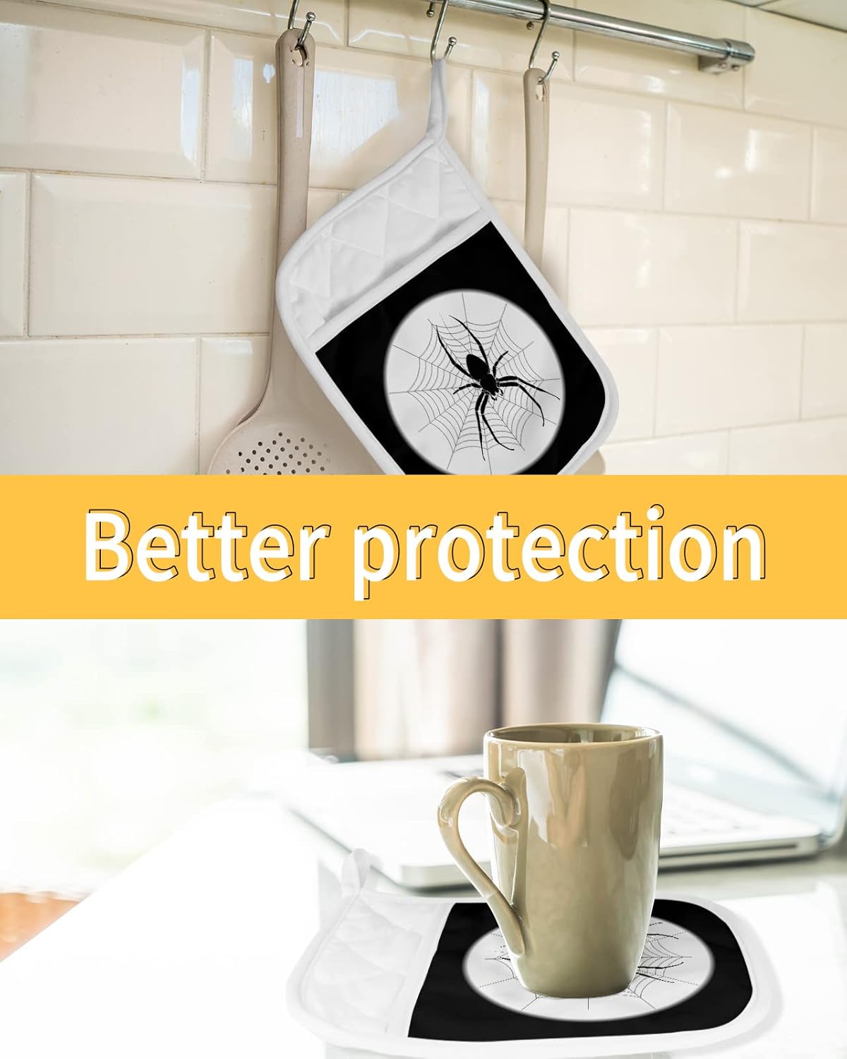 Cobweb Pot Holder Set - Heat-Resistant_partial
