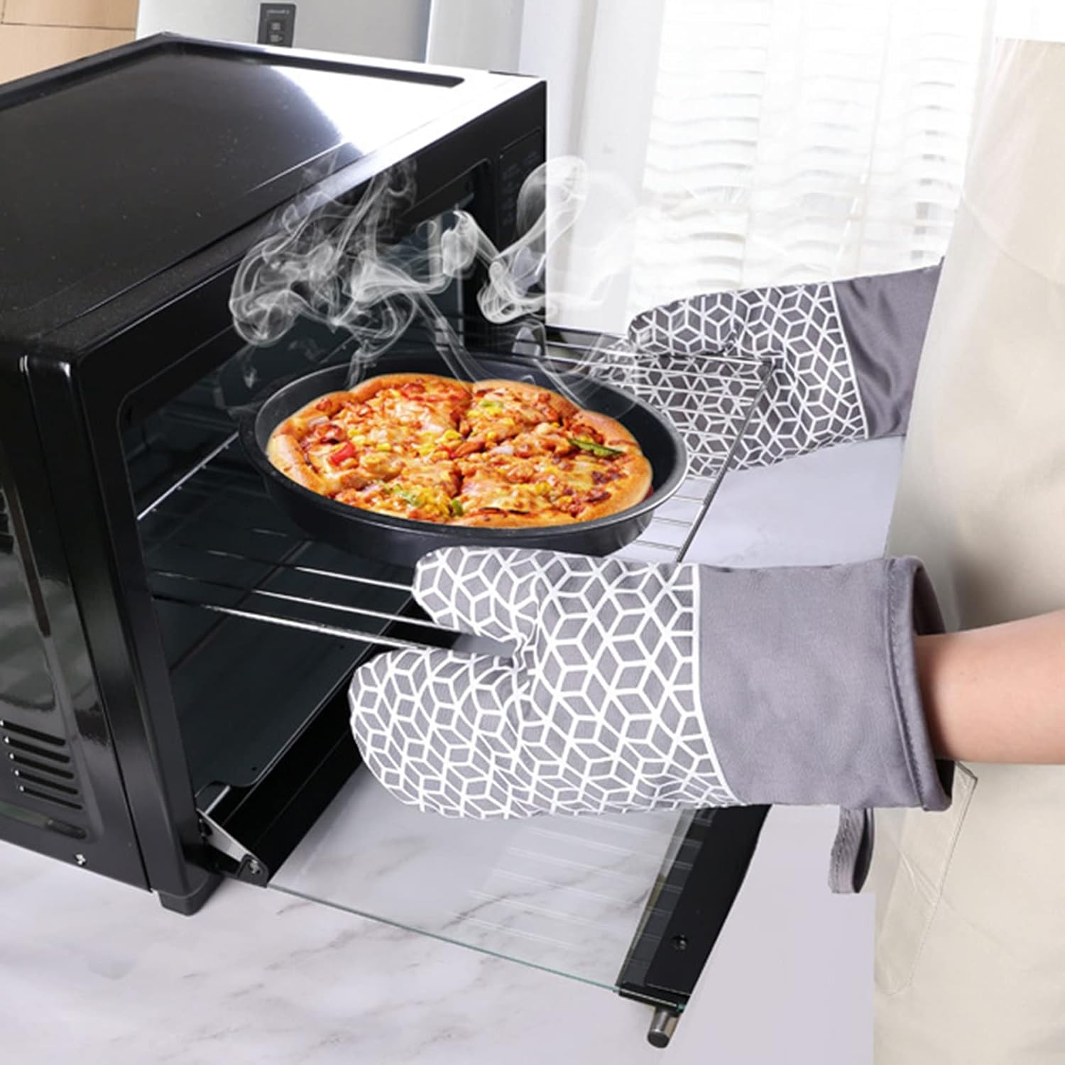 NAVITHOUS 6pc Oven Mitts and Pot Holders Set