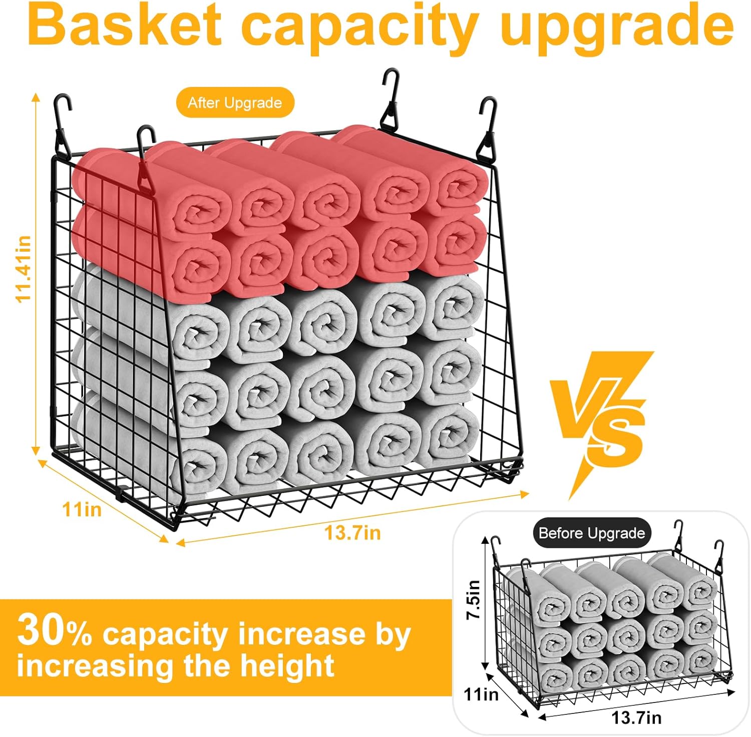 4-Pack Hanging Laundry Organizer