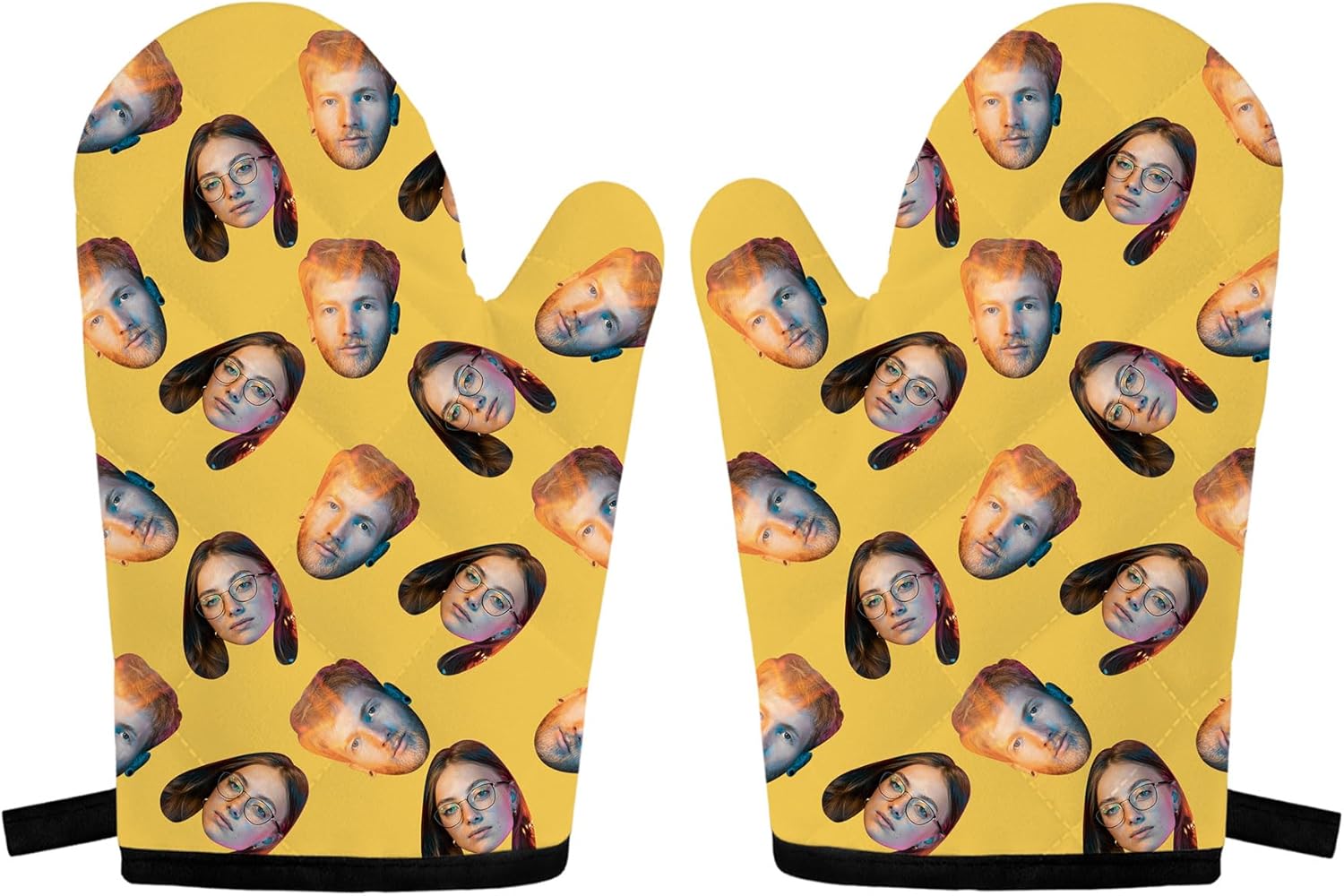 Personalized Oven Mitts Set Heat-Resistant and Durable for Cooking and BBQ