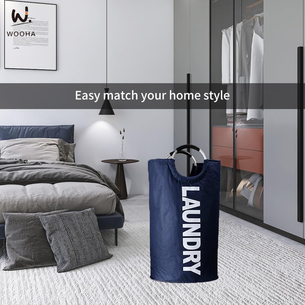 WOOHA 125L Collapsible Laundry Hamper for Bedroom Closet Bathroom