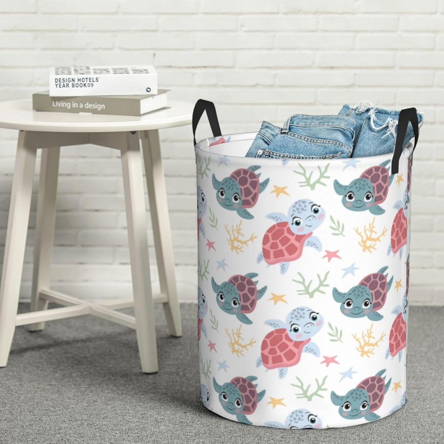 Collapsible Laundry Basket Hamper for College Dorms Bedrooms Durable Water-Resistant