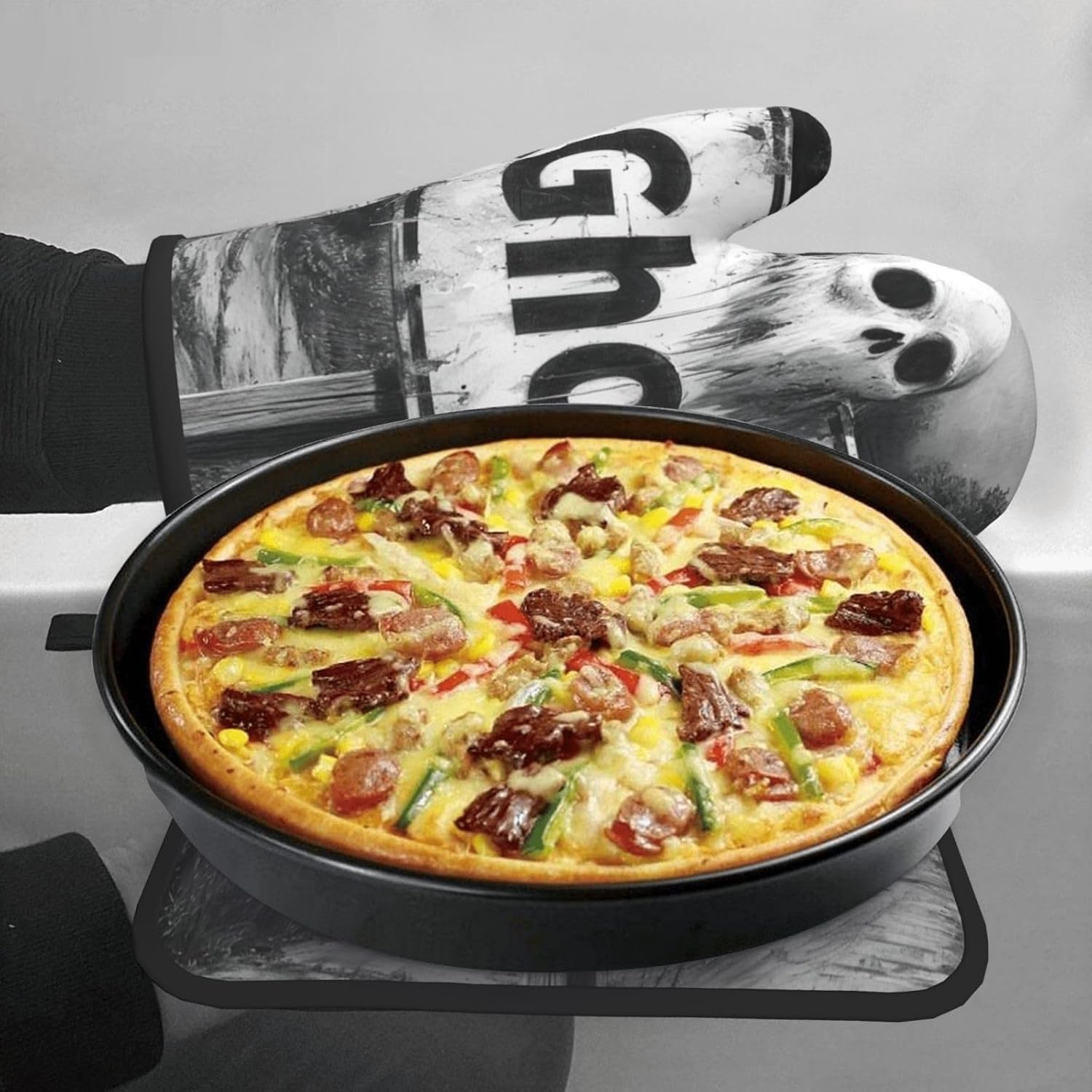 Vendhui Halloween Oven Mitts Heat Resistance Personalized Design