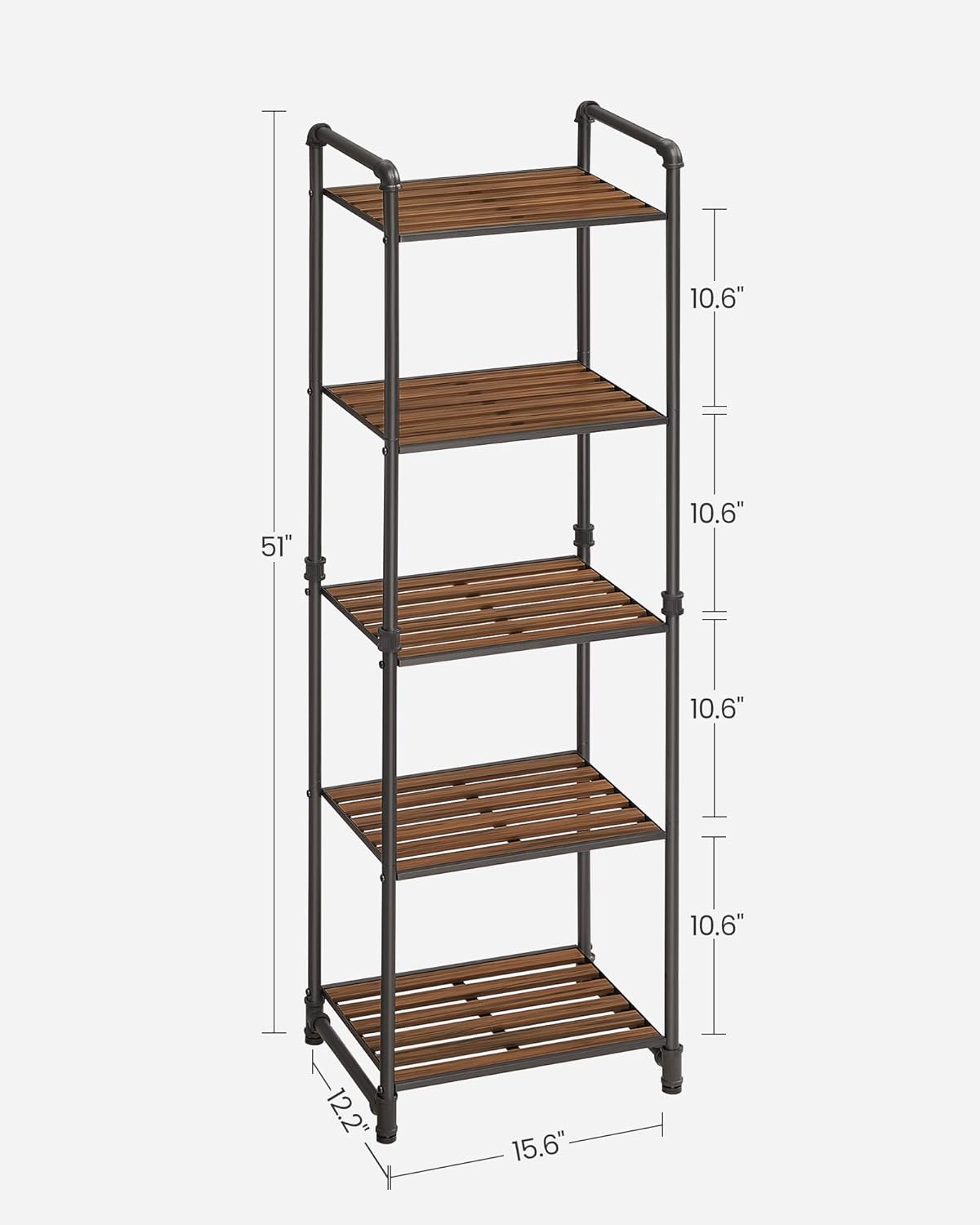 Vasagle Bath Storage Rustic Brown