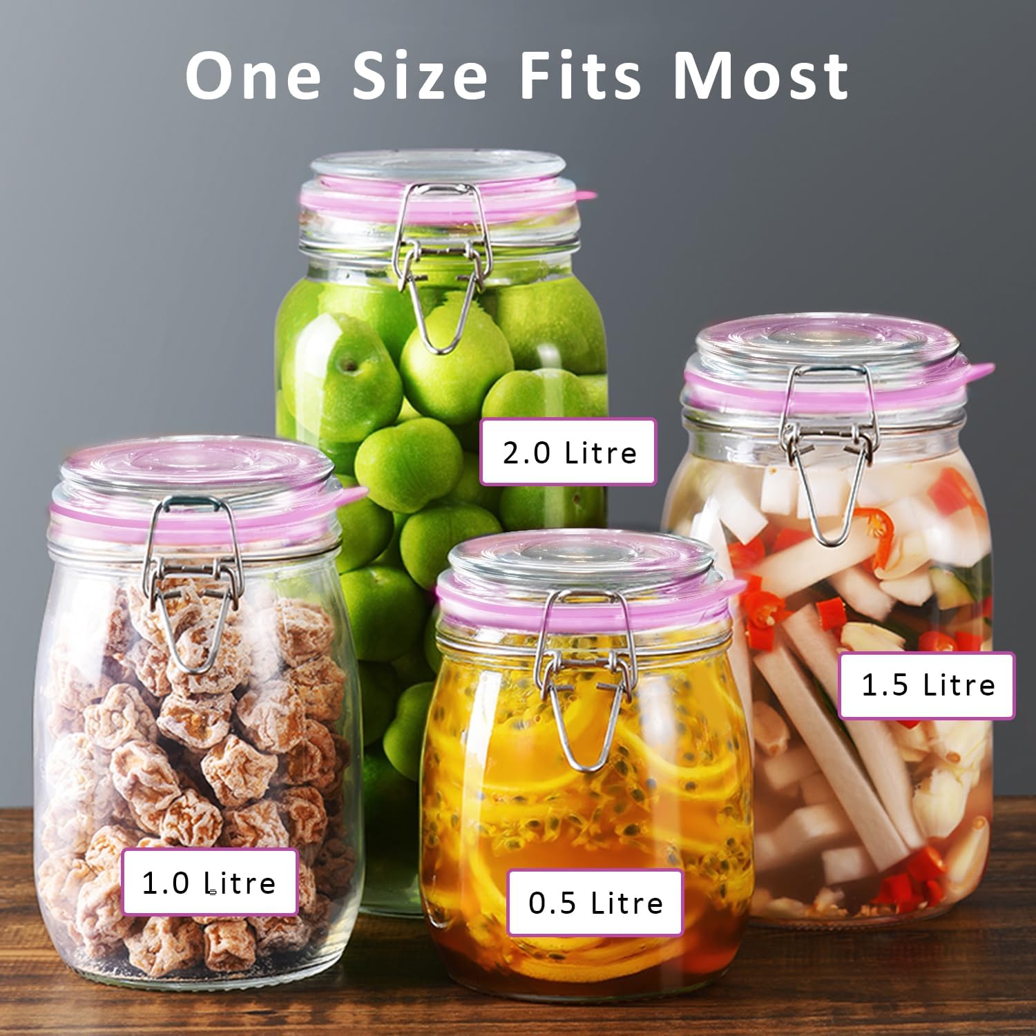 fcEnds Airtight Silicone Gasket Replacement for Mason Jars Leakproof and Durable