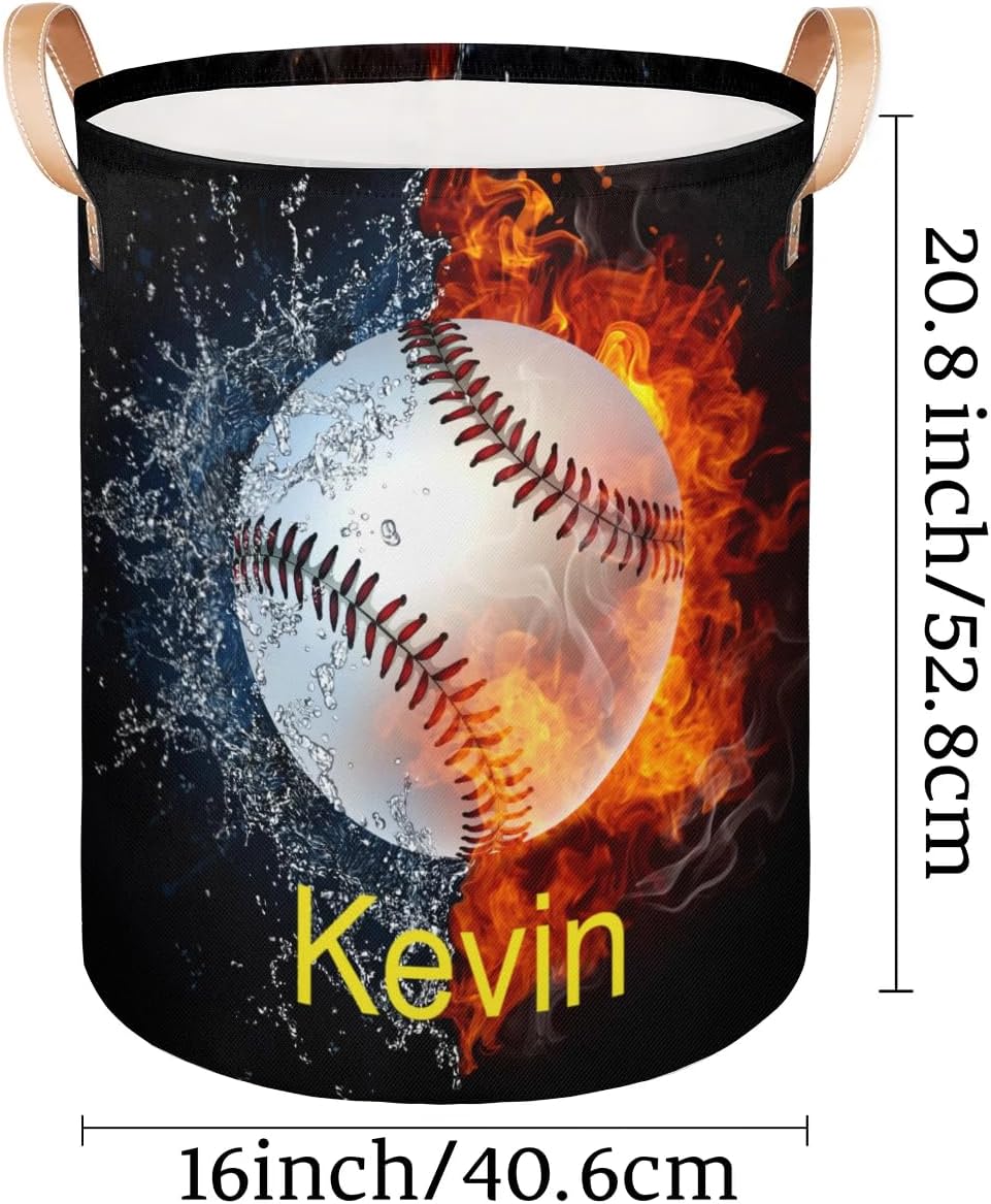 Personalized Kids Laundry Hamper with Handles for Bed Bath
