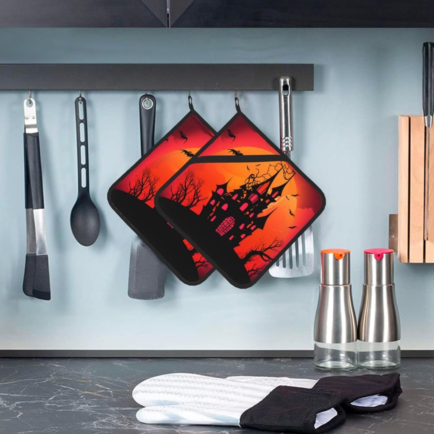 Halloween Potholders for Cooking 2-Piece Set
