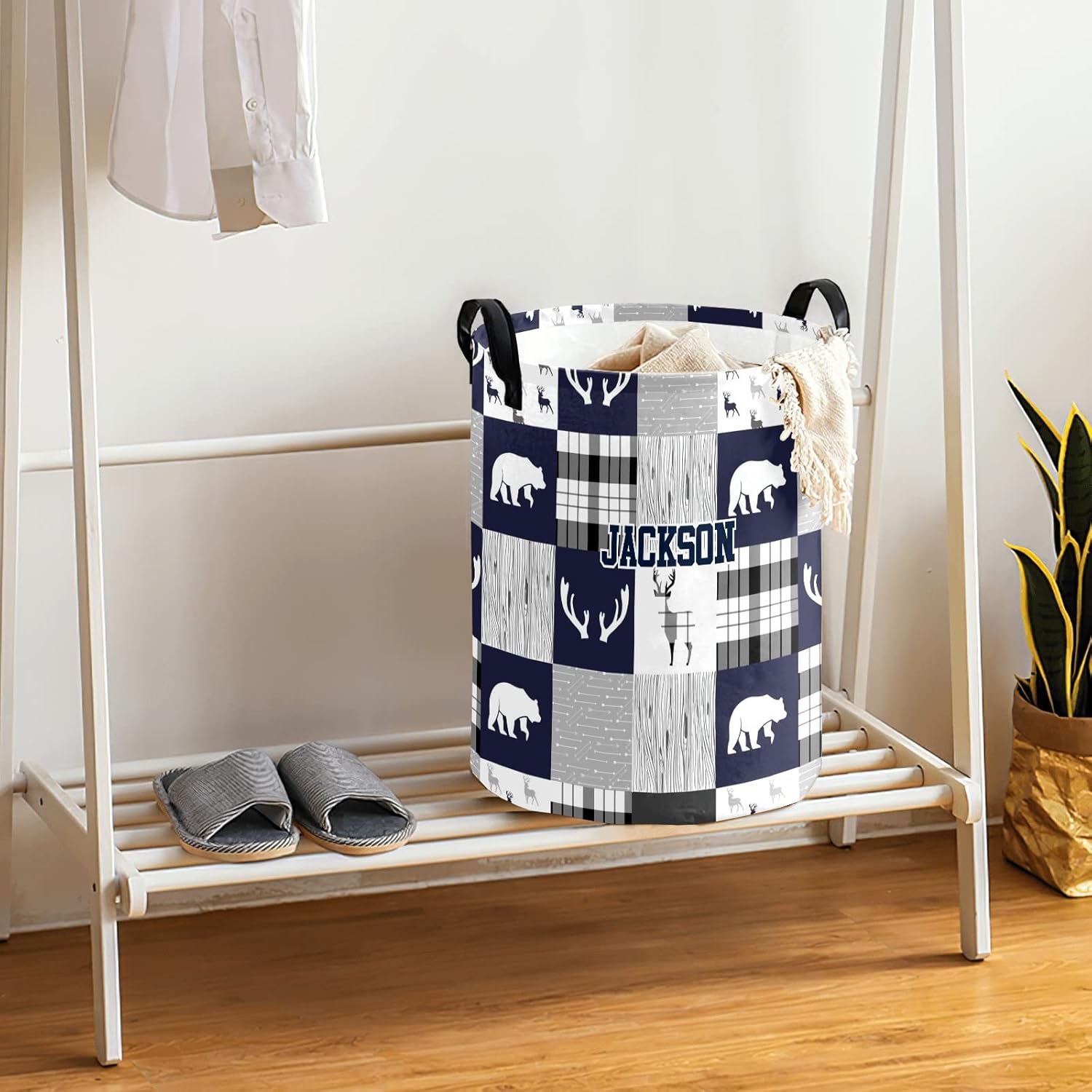 NZOOHY Waterproof Foldable Laundry Basket with Handle