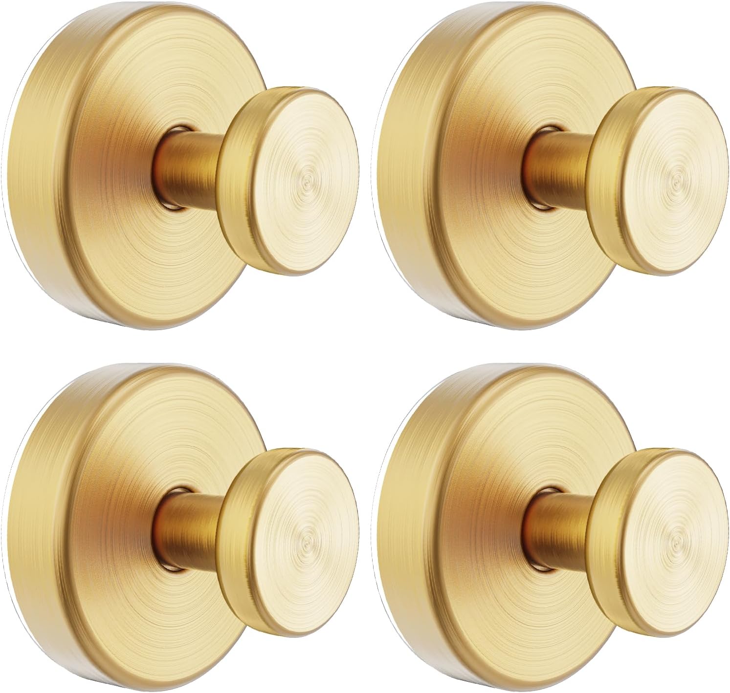Hviiso Suction Cup Hooks 4 Pack - Gold 11 lbs Capacity