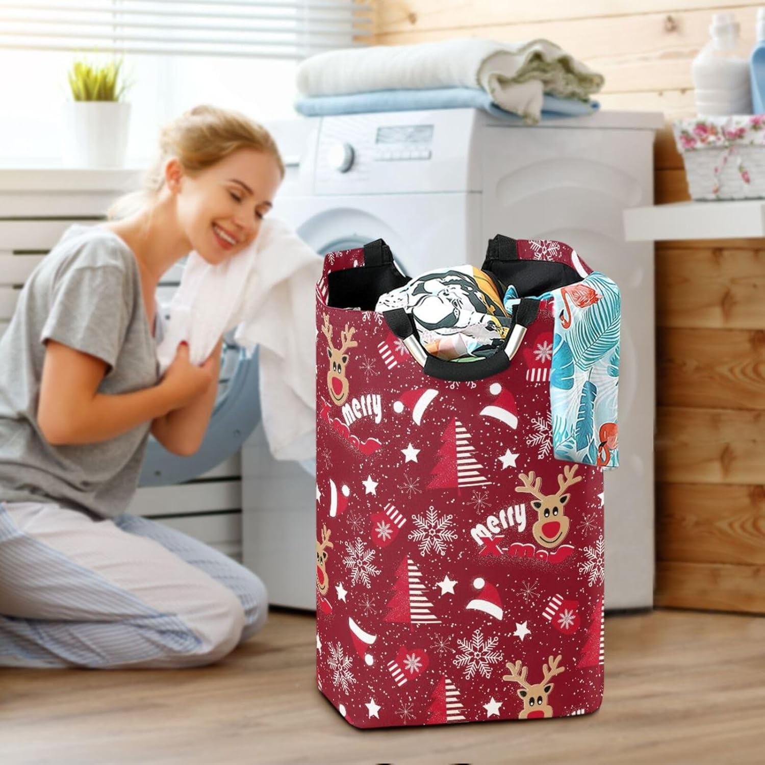 Collapsible Laundry Basket with Handles Kigai