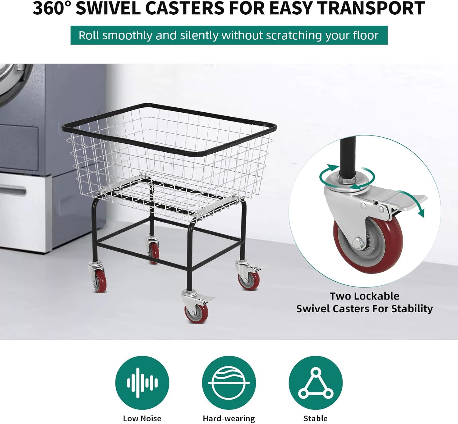 YITAHOME Wire laundry basket Durable Spacey for Home Commercial Use