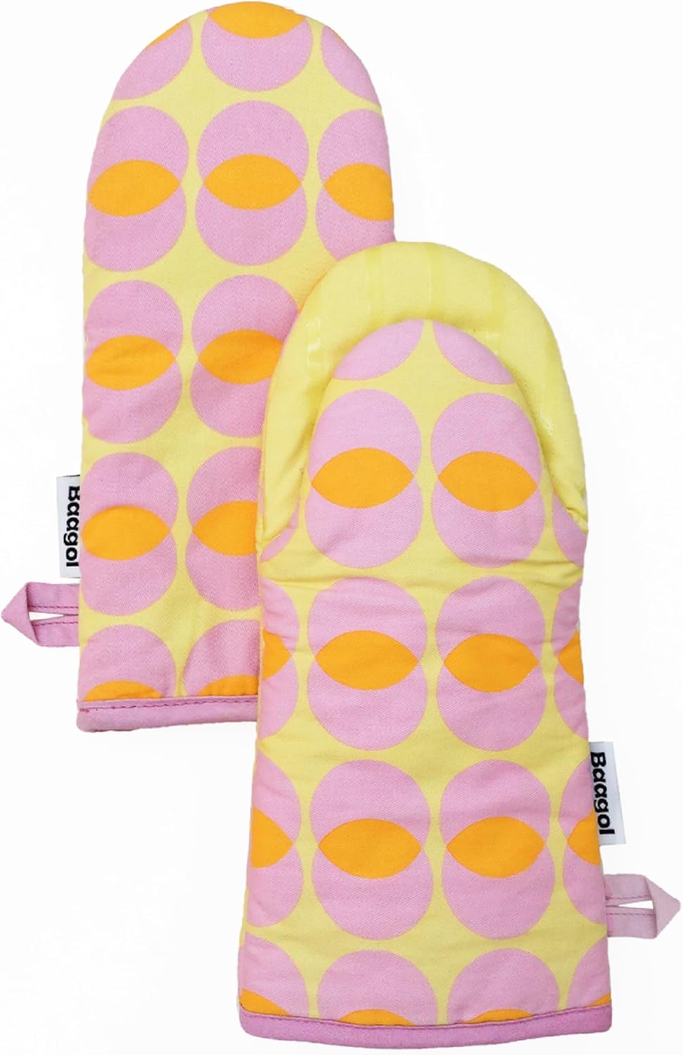 Baagol Premium Heat-Resistant Cotton Oven Mitt Set with Non-Slip Grips