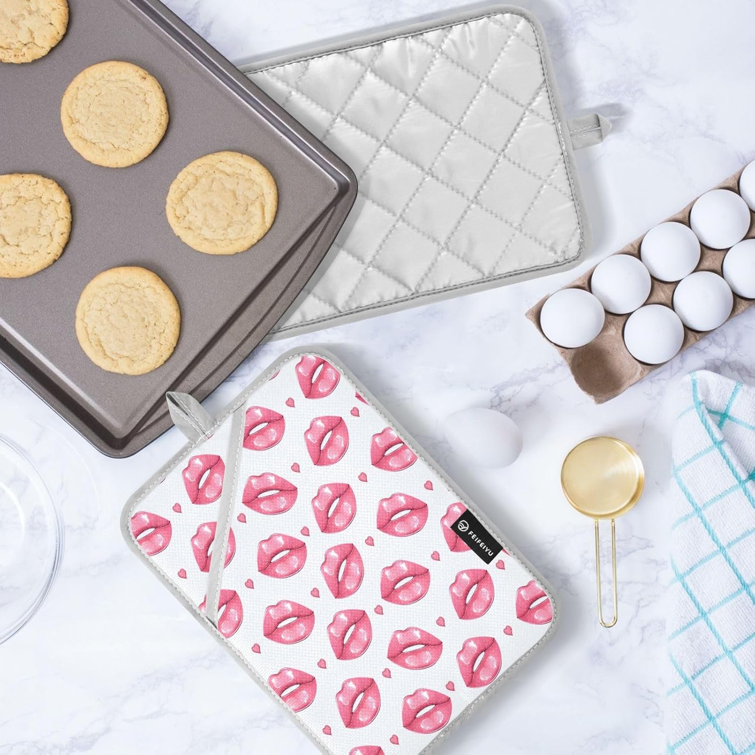 KCLDECI Heat Resistant Potholders Set of 2