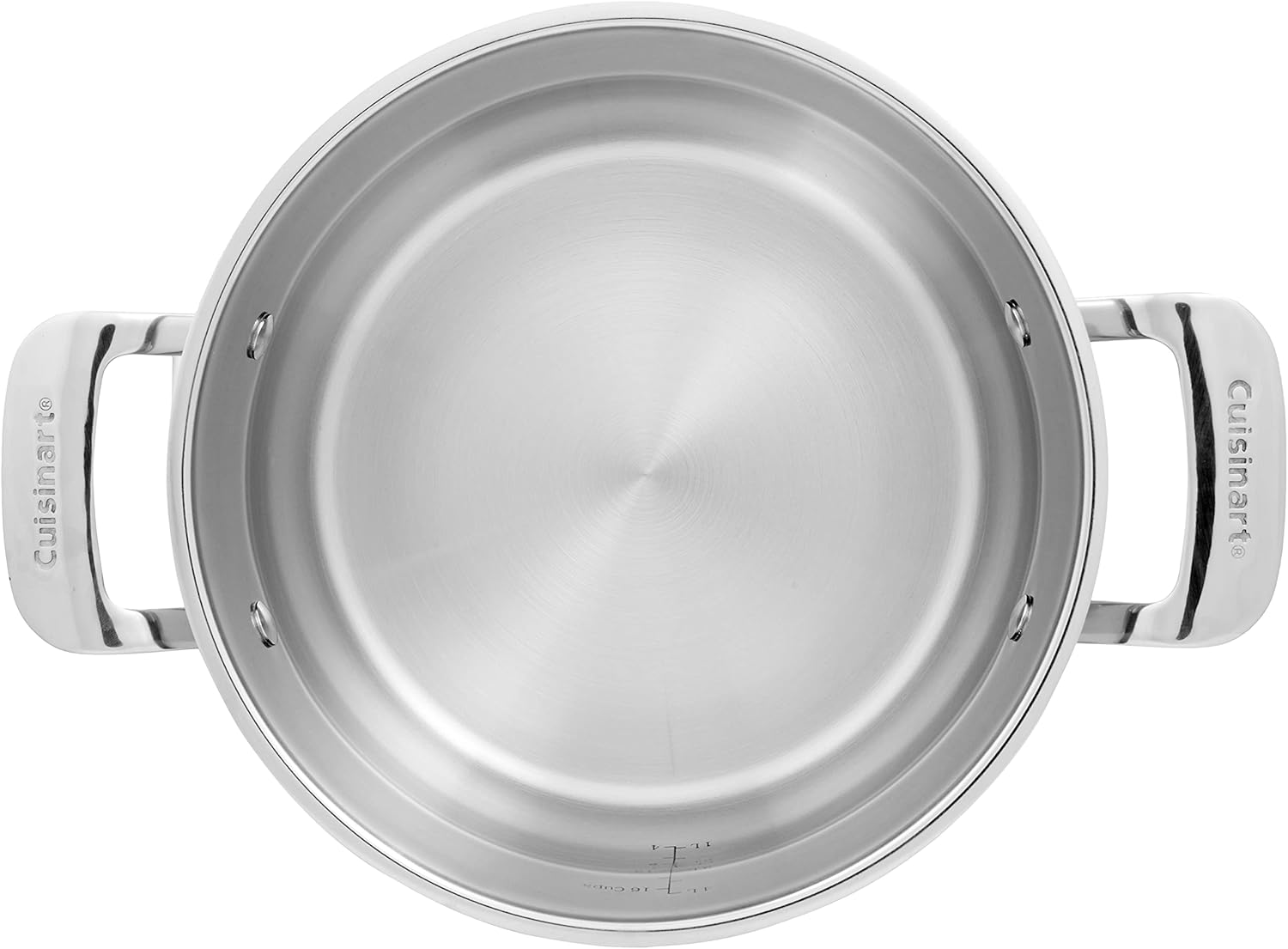 Cuisinart Contour Stainless 5-Quart Dutch Oven with Glass Cover Silver