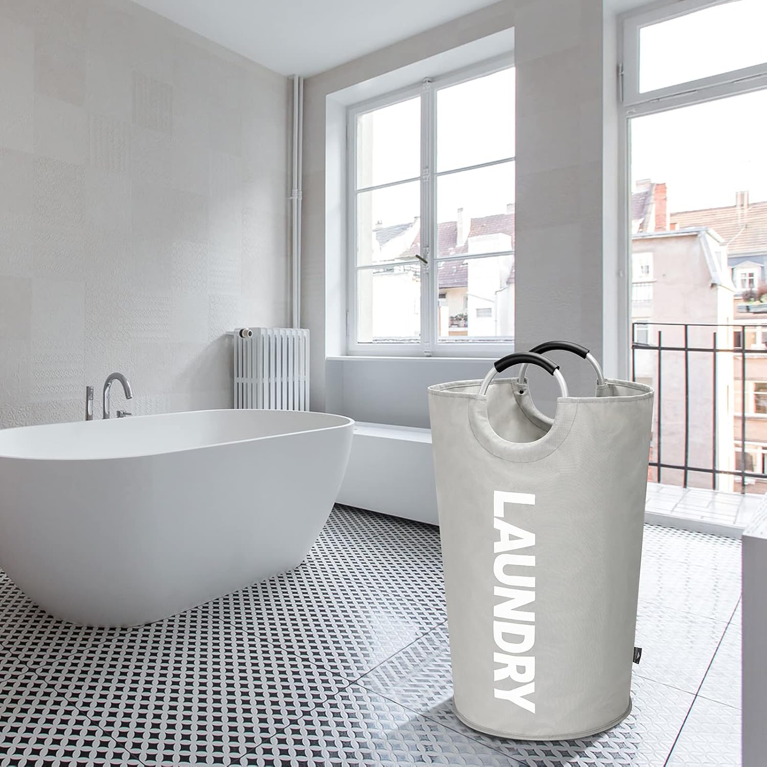 DOKEHOM 125L X-Large Collapsible Laundry Basket with Handle