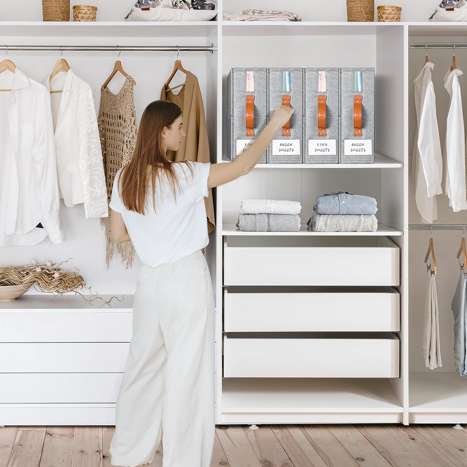 Perfect Bed Sheet Organizer with Clear Storage