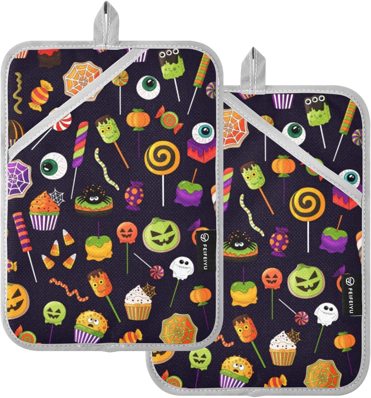 Trick or Treat Halloween Potholders for the Kitchen Oven