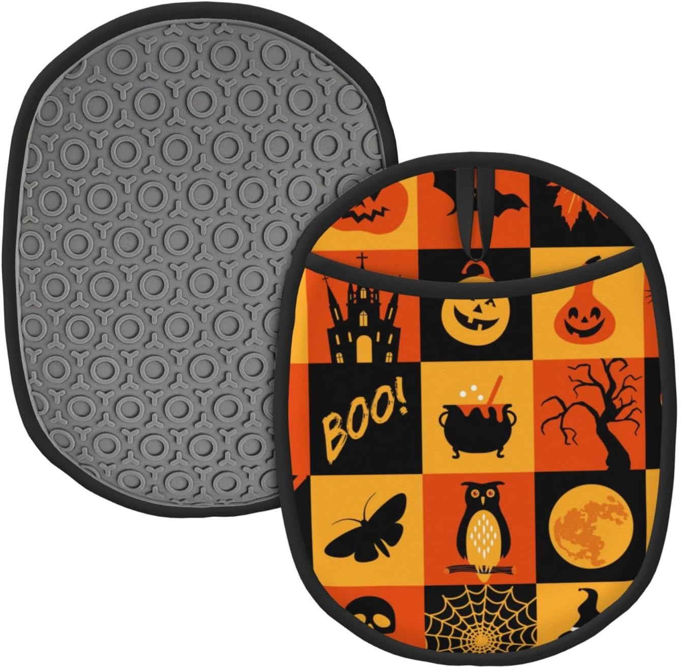 insulated oven mitts Halloween-themed