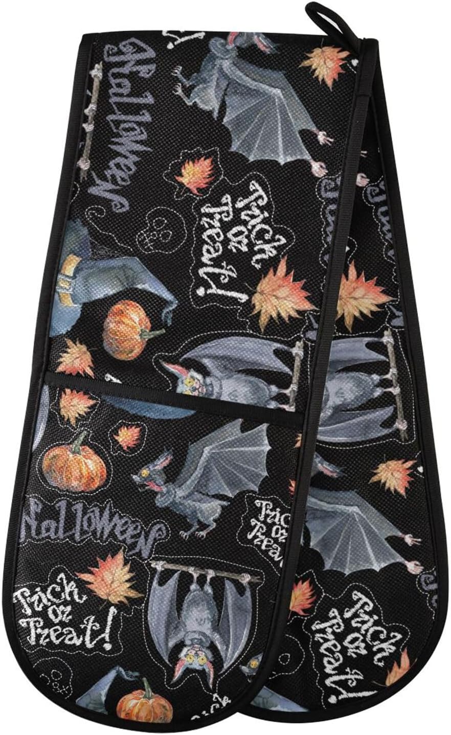 SUSIYO Double Oven Mitts Halloween Heat-Resistant Oven Glove