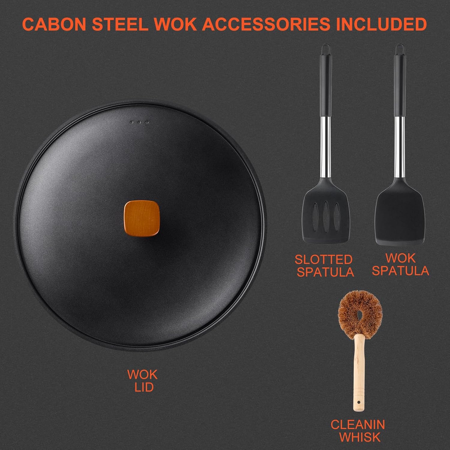 13-inch wok with lid - Perfect for cooking